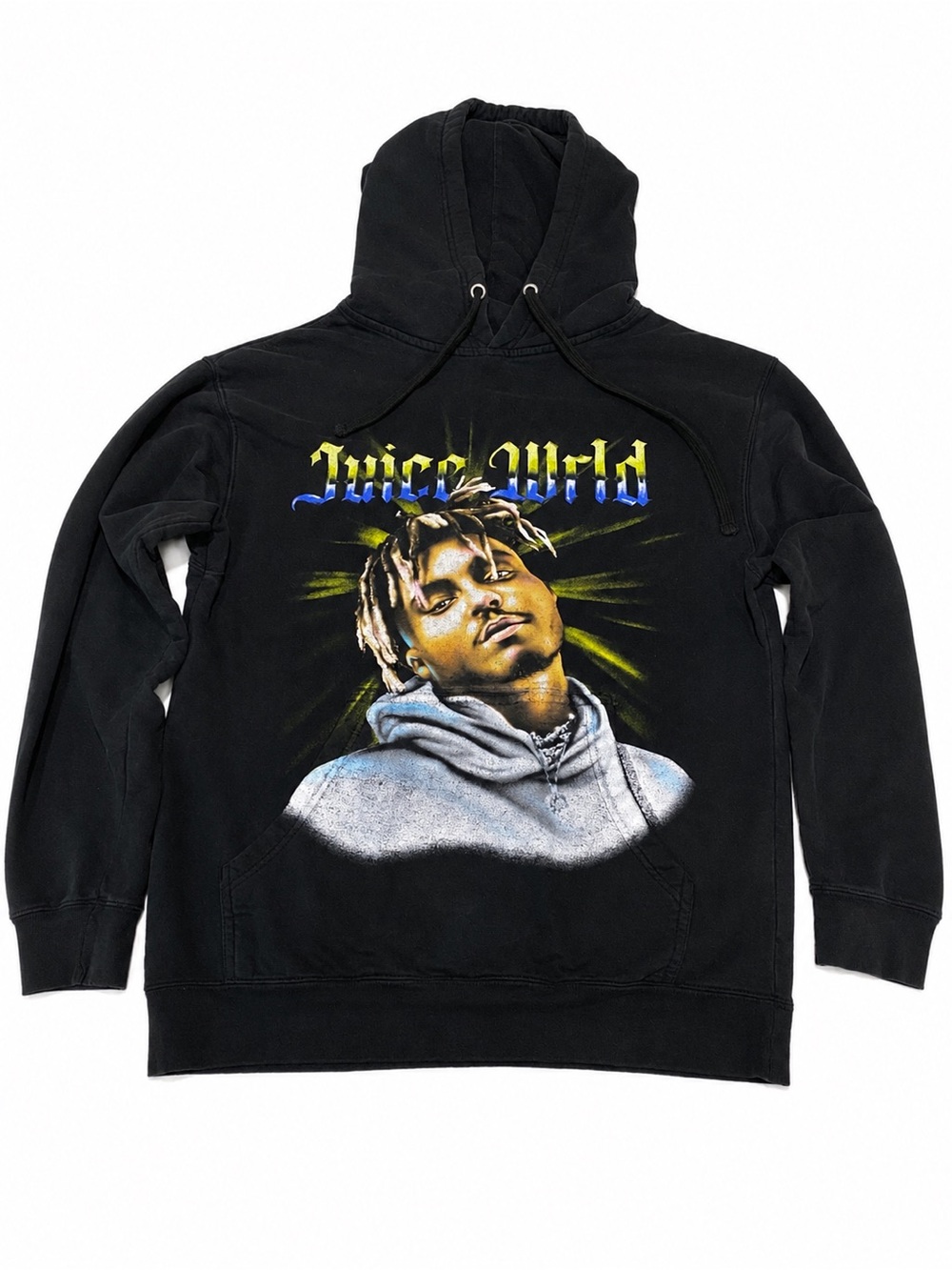 Juice WRLD Graphic Hoodie Men’s Medium Black Pullover Rap Hip Hop Streetwear